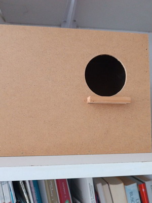 Wooden breeding bird nest