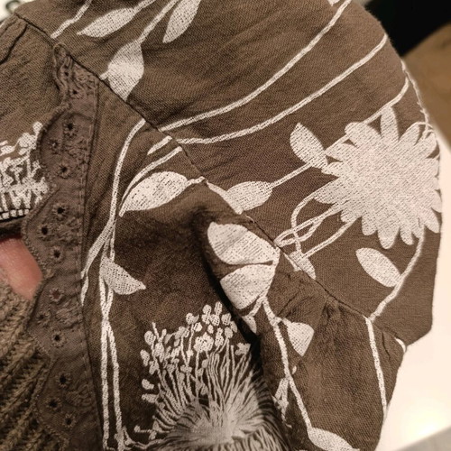 Summer dress viscose and linen floral like new, size S