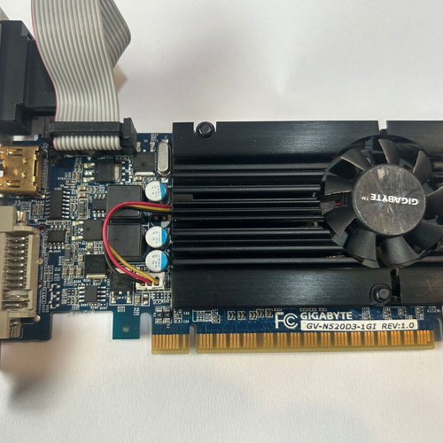 Gigabyte GV-N520D3-1GI graphics card NVIDIA GeForce GT 520 with 1GB DDR3 memory like new