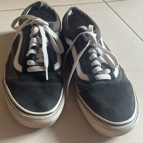 Vans sneakers, black and white, size 39