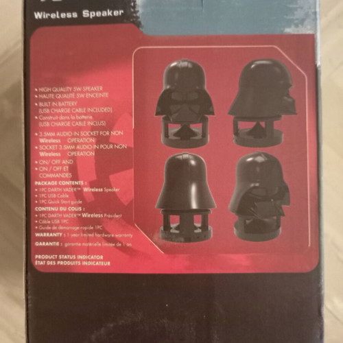 Wireless speaker T2 Darth Vader like new, 5W