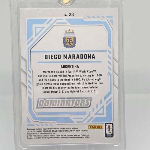 Diego Maradona Dominators Edition Panini Donruss Road to World Cup 2026 card like new