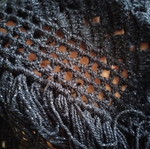 Handmade scarf like new, blue with metallic shine