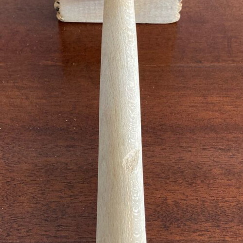 Wooden meat tenderizer used