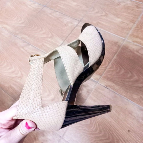 Michael Kors sandals used, leather, 8cm heel, size 38.5
