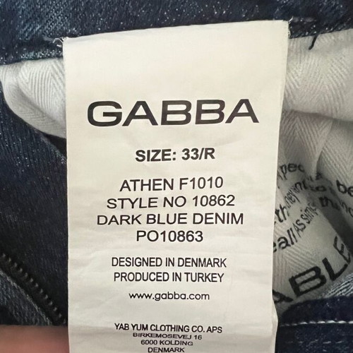 Gabba Athen jeans like new, dark blue denim, size 33