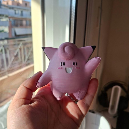 Clefairy 3D printed figure painted with acrylics like new