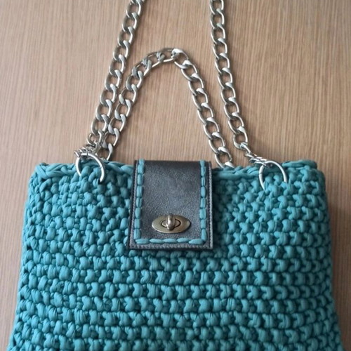 Handmade knitted shoulder bag new