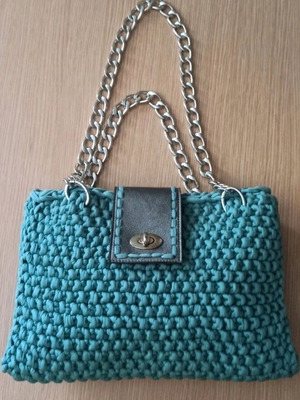 Handmade knitted shoulder bag new