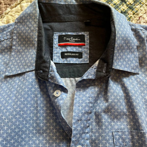 Pierre Cardin men's shirt medium blue like new