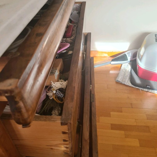 Κόμο αντίκα μεταχειρισμένο με μάρμαρο και τέσσερα συρτάρια