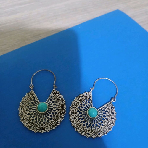 Earrings like new, gray and silver