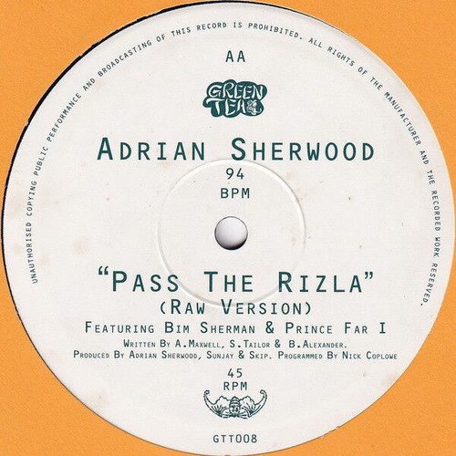 Adrian Sherwood Zero Zero One vinyl record used, reggae