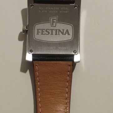 Festina F16235 men's watch like new, black and silver