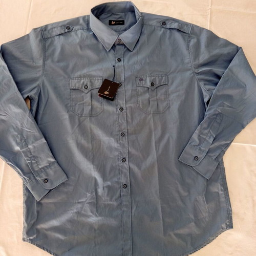 Dur men's shirt XXL navy blue 100% cotton brand new with tags