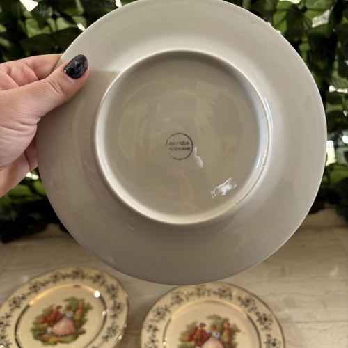 Vintage Keramikos Athens & Bavaria Germany decorative wall plates set