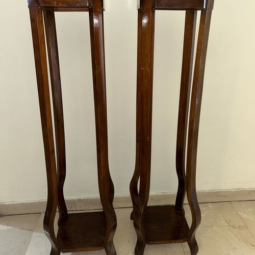 Vintage wooden plant stands set of 2, 1.04m, like new