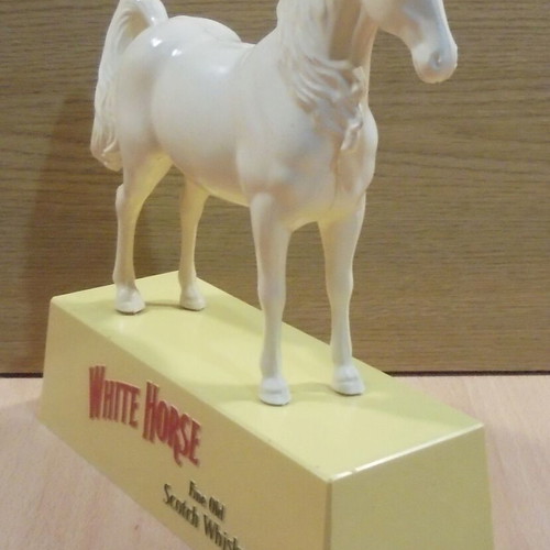 White Horse Scotch Whisky old promotional plastic statue used