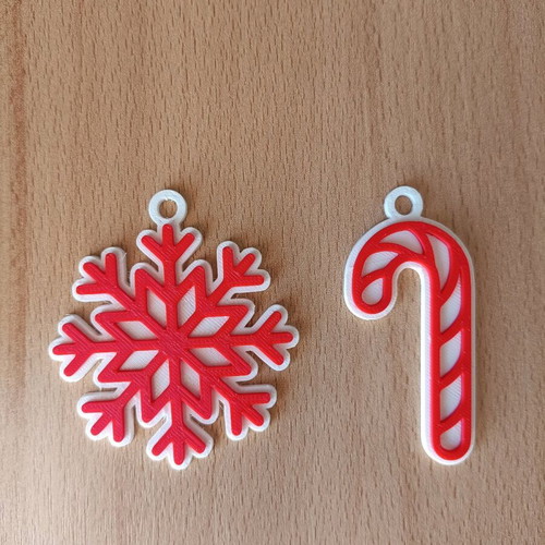 Pack of 14 Christmas ornaments from 3D printer, new