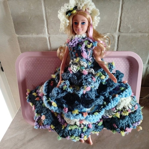 Doll with Handmade Dress and Hat New