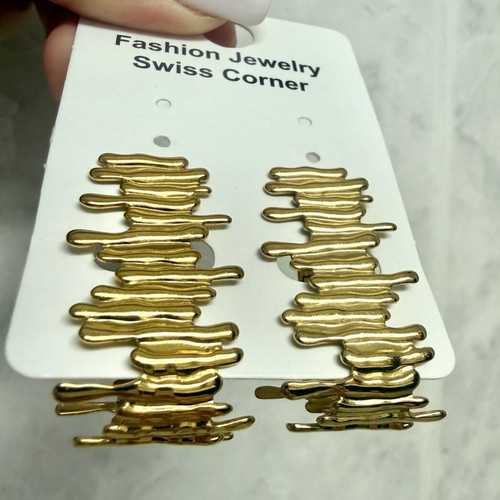 Diamond Jools gold stainless steel coral earrings