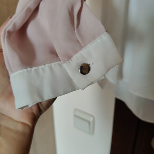 Blouse used, women's XL, white and beige, modern and light