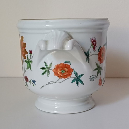 Vintage porcelain cachepot Raynaud & Co. Limoges Hanoï like new