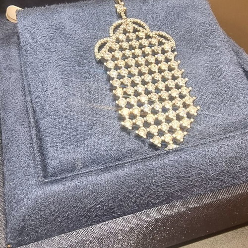 Silver 925 necklace with zircon stones, new