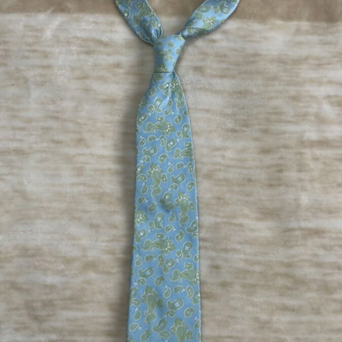 Valentino silk tie like new, blue-green paisley pattern