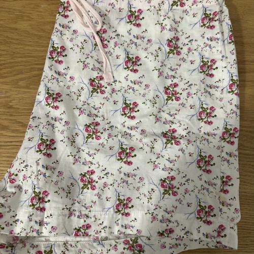 Jolinesse pajama set with floral print, pink, size S