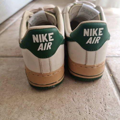 Nike Air Force white with green, like new, size 39