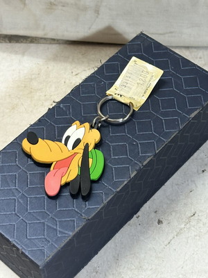 Vintage Disney Pluto keychain used, Applause Mickey Unlimited