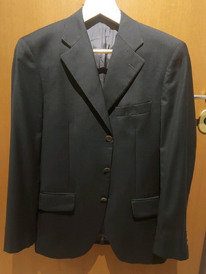 Visconti men's jacket gray like new, Loro Piana Super 120's wool