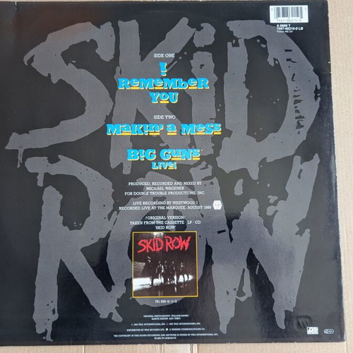 Skid Row 12" Maxi Single vinyl record like new, metal