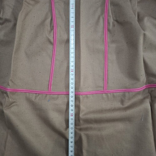 Handmade Waist Apron like new, beige with fuchsia details