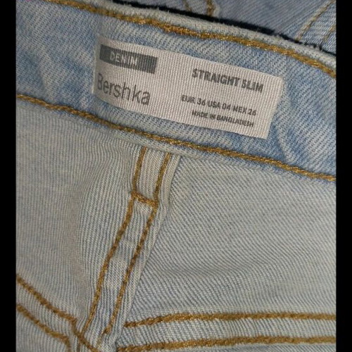 Bershka straight slim jean size 36 like new, turquoise
