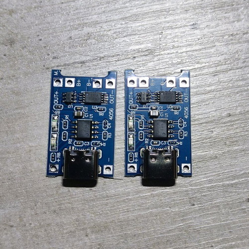 18650 Lithium Battery Charging Board TP4056 5V 1A Type-C, New 2 pcs