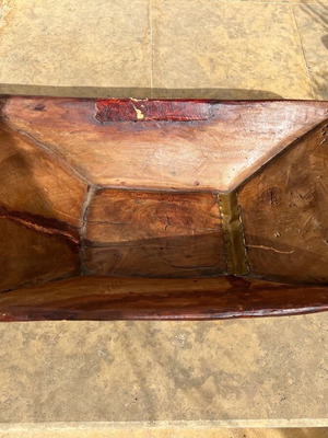 Vintage wooden clothes trough used from single tree trunk