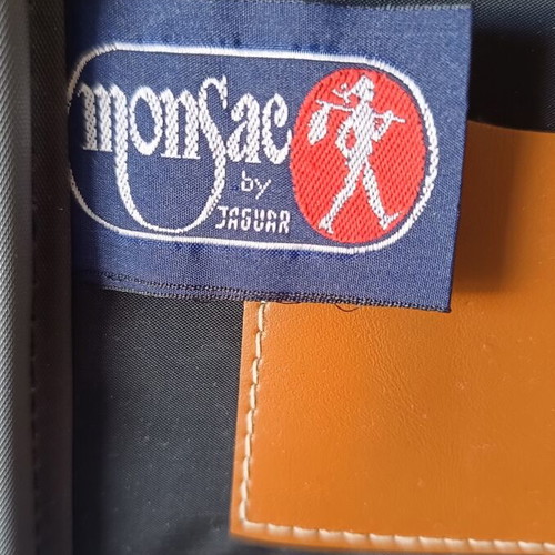 Monsac by Jaguar vintage travel bag like new, beige faux leather