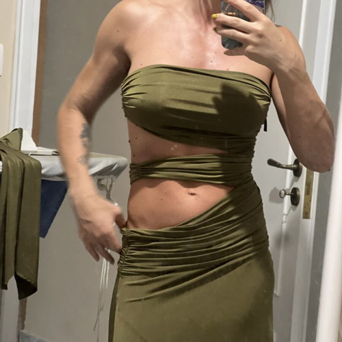 Nash long green dress like new, size S