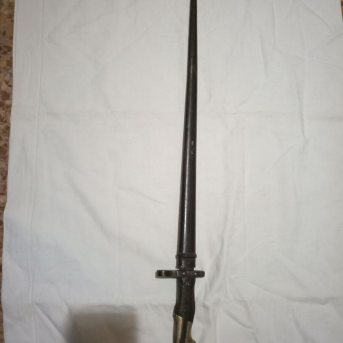 Decorative bayonet used, not sharpened, 65 cm with sheath