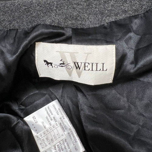 Weill women's mid length wool coat like new, size XL, black