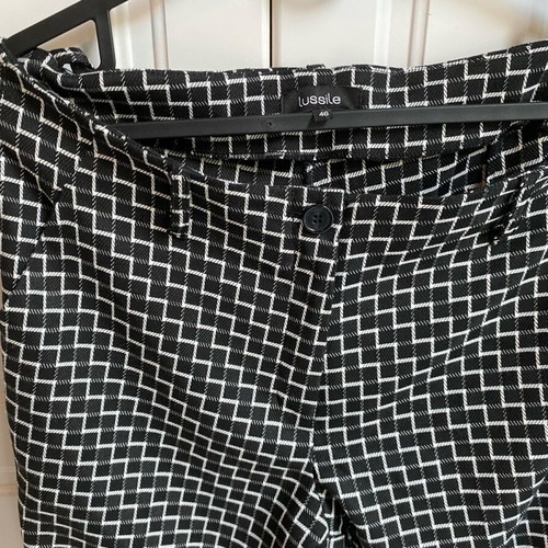Lussile checked pants size 46 like new, straight fit
