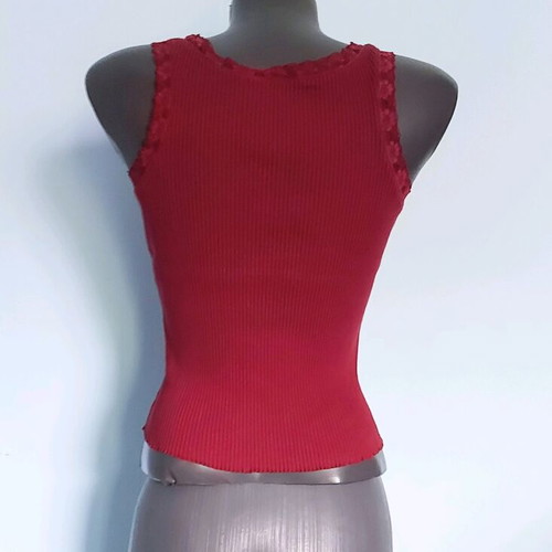 Enerjie Bordeaux Lace Tank Top vintage, like new