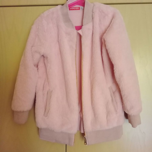 Energiers fluffy jacket like new, size 8, with golden knitting