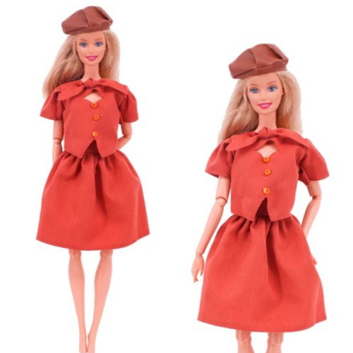 London Girl Doll Dress new, skirt blouse and red beret for 29cm dolls