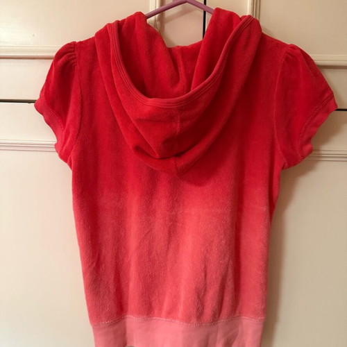 Juicy Couture short sleeve terry jacket like new, orange, size M