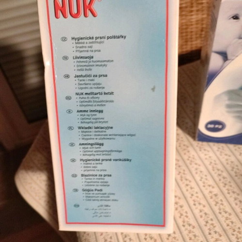NUK and Chicco nursing pads new, total 59 pieces
