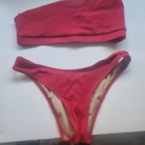 One-shoulder swimsuit size M like new, red
