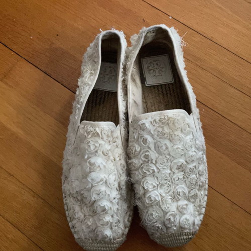Espadrilles used size 37 with beige flowers